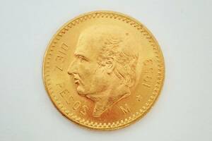 K21.6 Mexico 1959 год Ida rugo10peso золотая монета 8.3g мята Mark M/K72825