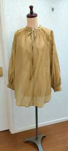  Jeanasis soft long sleeve blouse treacle brown a little glistening cloth . Ricci feeling equipped M corresponding 