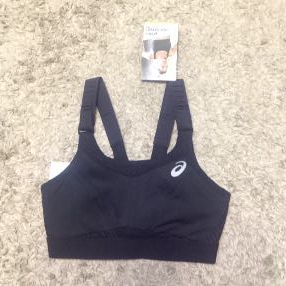  super value smaller size asics Lady's high support sports bra B70 black new goods tag attaching 
