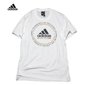 【新品】アディダス マストハブ エンブレム 半袖 Tシャツ【72：白】O (XL) adidas 3本ライン ランニング トレーニング ジム コットンT