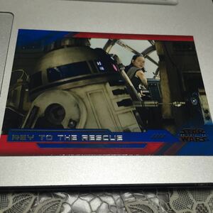 topps スターウォーズ last jedi 2 95 R2-D2 REY ブルー