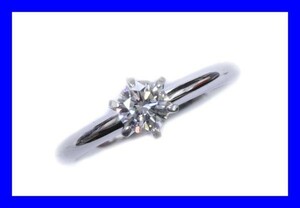 ●新品同様 極上品 プラチナ 一粒ダイヤ 0.363ct デザインリング 指輪 Pｔ900 9号 １粒 婚約 エンゲージZ1243