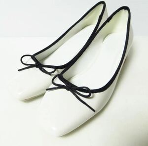 [ apparel ]* beautiful goods * PLST plus te tea n key heel ribbon pumps approximately 24. white lady's popular stylish shoes shoes 