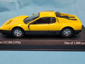 新品未展示　BEST MODEL FERRARI 512BB yellow 1976 1/43 made in Italy 