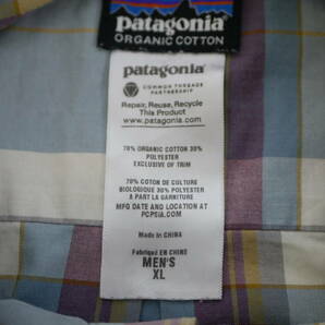 35S パタゴニア patagonia 半袖チェック柄シャツ オーガニックコットン【MENS XL】の画像3