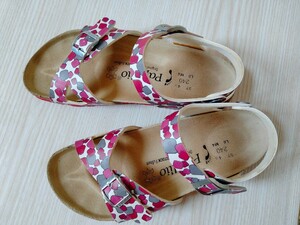 BIRKENSTOCK* Birkenstock *Papilliopapi rio * sandals *Rio* rio *24cm* colorful pattern * lady's * pink series *37