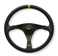 NARDI personal P051 Trophy 350 BK leather, yellow stitch /BK spoke regular imported goods stamp equipped your order goods 