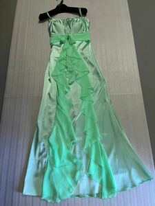  fine quality / beautiful goods * presentation / musical performance ./ chairmanship / party / Mai pcs * light green * piping ribbon / long dress *