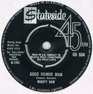 ●MIGHTY SAM / GOOD HUMOR MAN [UK 45 ORIGINAL 7inch シングル STATESIDE MOD R&B BLUES 試聴]