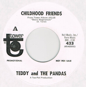 ●TEDDY AND THE PANDAS / CHILDHOOD FRIENDS / 68 DAYS 'TIL SEPTEMBER [US 45 ORIGINAL 7inch シングル PROMO サイケポップ 試聴]