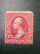 アンティーク切手 アメリカ 1894年頃 ワシントン 2セント 使用済み USW940728_画像7