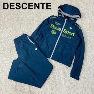 DESCENTE デサント Move Sport ウインドブレーカー ジャケット パンツ セットアップ M メンズ ネイビー B72311-46