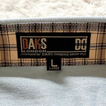 未使用タグ付き 定価14,700円 DAKS ダックス ポロシャツ チェック 半袖 メンズ Lサイズ O62327-81_画像6