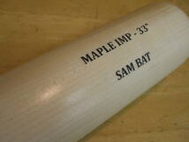 BFJ公認　SAM　BAT　サムバット　木製 硬式バット　MAPLE IMP-33　メープル_画像3