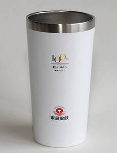 希少品★東急電鉄★東急グループ100周年★社内配布★記念品★ステンレス　タンブラー★450ｍｌ★高さ約15センチ/飲み口　直径約8センチ