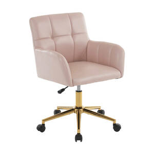 ピンク　 デスクチェア チェア 椅子 おしゃれ 疲れにくい 在宅ワーク オフィスオトナかわいいシンプル回転昇降肘あり背もたれあり
