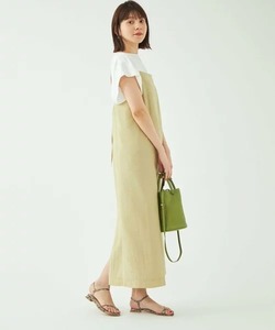 新品タグ付き ユナイテッドアローズグリーンレーベルリラクシング UNITED ARROWS green label relaxing キャミロングワンピース ベージュ系