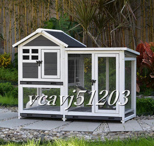 * rare goods * chicken small shop . pet holiday house house wooden is to small shop rainproof . corrosion rabbit breeding outdoors .. garden cleaning easy to do gray 
