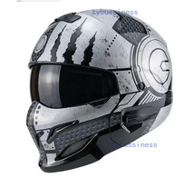 ハーフヘルメット フェイスヘルメットオートバイバイクヘルメット レーシング組立式顎部分着脱できる_画像1
