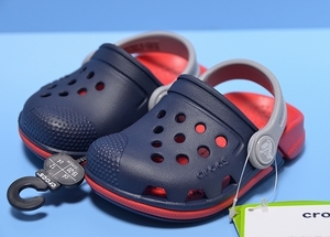 12.0cm usC4◆crocs electro Ⅲ clog kids◆クロックス エレクトロ3　紺×赤 ◆キッズ ベビーシューズ◆ネイビー×レッド◆即決◆ 匿名配送