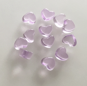 アクリル・デコパーツ　ハートキャンディー型【1】紫　10個で200円　