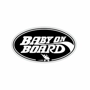 （反射マグネット）ブラック 12cm ベイビー baby in car baby on board 赤ちゃんが乗っています ステッカー 車用 1枚 アメリカン