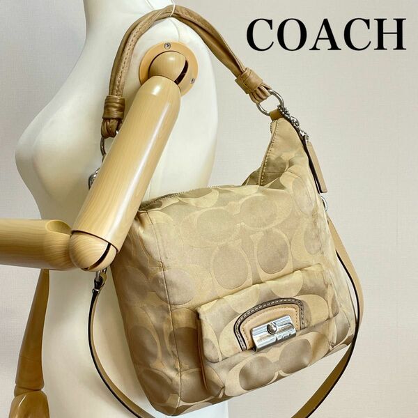 ■美品■ COACH コーチ シグネチャー レザー 2way ショルダーバッグ