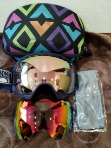 DICE HIGHROLLER 替レンズ ゴーグルケース付 ダイス 山本光学 グラトリ パウダー ラントリ ジブ カービング SPY OAKLEY SMITH DRAGON SWANS