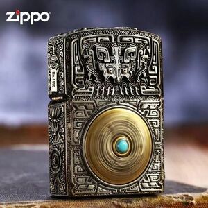 希少 未使用 十二干支八掛盤 回転できます ライター ZIPPO 開運 ジッポー オイルライター 重量感 真鍮製 新品