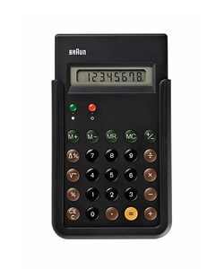  mail service possible BRAUN Brown Calculator calculator BNE001BK black black count machine desk hour tax-excluded count money Mini simple design stylish 