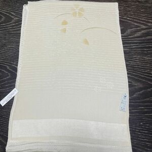 【新品未使用品】高級　夏用　おびあげ 絽　正絹　ベージュ系　12