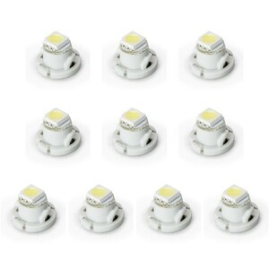 10個セット●● 12V T4.7 マイクロ LED ※カラーホワイト メーター球 エアコンパネル インパネ