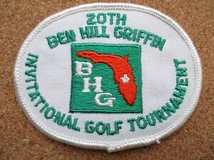80s BEN HILL GRIFFIN ベン・ヒル・グリフィン BHGゴルフトーナメント golf ゴルフ ビンテージ 刺繍 ワッペン アメリカ USA パッチ 新着