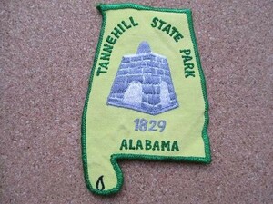 70s アラバマ TANNEHILL STATE PARK タンヒル アイアンワークスビンテージ 刺繍 ワッペン/鉄工 溶接 歴史 アメリカ USA パッチ