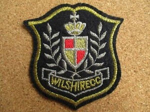 80s WILSHIRECC ビンテージ 刺繍 ワッペン パッチ/ ロサンゼルス ウィルシャー 紋章 王冠 クラウン 腕章 勲章
