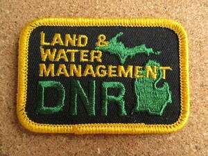 80s LAND & WATER MANAGEMENT DNR 自然 刺繍 ワッペン ビンテージ アメリカ USA パッチ/ランドスケープ 川 湖 アウトドア アメカジ