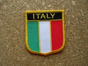 イタリア ITALIA ワッペン国旗/セリエPATCHイタリアンEUヨーロッパ欧州サッカーECアップリケ国パッチ旅行エンブレム土産ユーロ料理 D11