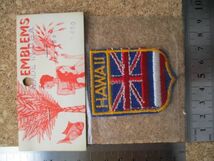 70s ハワイ HAWAII 州旗 ビンテージ刺繍ワッペン/FLAGサーフィンPATCH観光ルネラルーお土産スーベニア旅行アメリカUSAパッチSURF D13_画像7