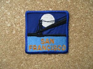 80s SAN FRANCISCOサンフランシスコGOLDEN GATE BRIDGEビンテージ ワッペン/MOON満月ゴールデンゲートブリッジ金門橋PATCH夜景パッチ D13