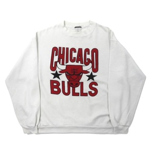 CHICAGO BULLS クルーネックスウェット XL ホワイト NBA CHICAGO BULLS 90年代 USA製