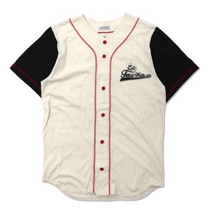 ASH CITY ベースボールシャツ L ホワイト コットン ナンバリング カナダ製