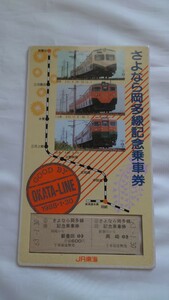 ◎JR東海◎さよなら岡多線記念乗車券◎昭和63年