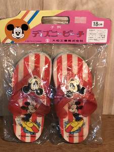 新品　未開封　当時物　大松工業　ベビー　ディズニービーチ　Disney サンダル　vintage retoro 昭和レトロ　Mickey Mouse