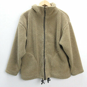 s■チャップス ラルフ/CHAPS RL フルジップボアジャケット JKT【M】茶系/MENS/196【中古】