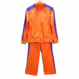 k# Puma /PUMA 902468 902469 PLAY TIME training jersey top and bottom setup [ on :L under :M] orange /LADIES#75[ used ]