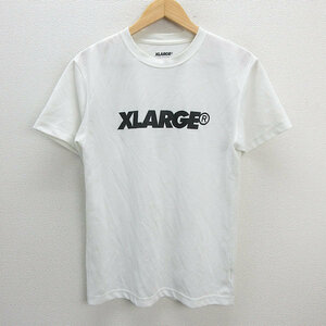 z# XLarge /XLARGE Logo принт футболка [S] белый /men's/11[ б/у ]#