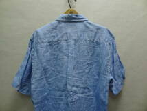全国送料無料 レイジブルー RAGEBLUE メンズ 水色 半袖 麻 リネン100%素材 清涼感のあるシャツ Mサイズ_画像7