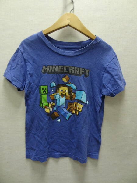 全国送料無料 USA アメリカ古着 マインクラフト MINECRAFT 子供服キッズ男＆女の子 綿100％ 半袖 プリントTシャツ 140(YS)