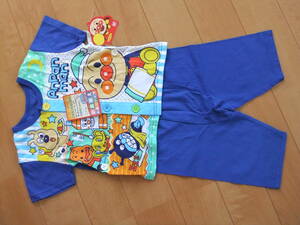  new goods tag attaching [ Anpanman ] cotton 100%. put on instead respondent . short sleeves pyjamas top and bottom set 80