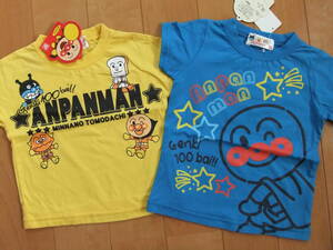  new goods tag attaching [ Anpanman ] short sleeves T-shirt 2 pieces set (80)